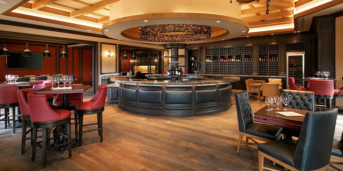 Bar and seating Area at Vineyards at Trinitas Cellars Tasting Room