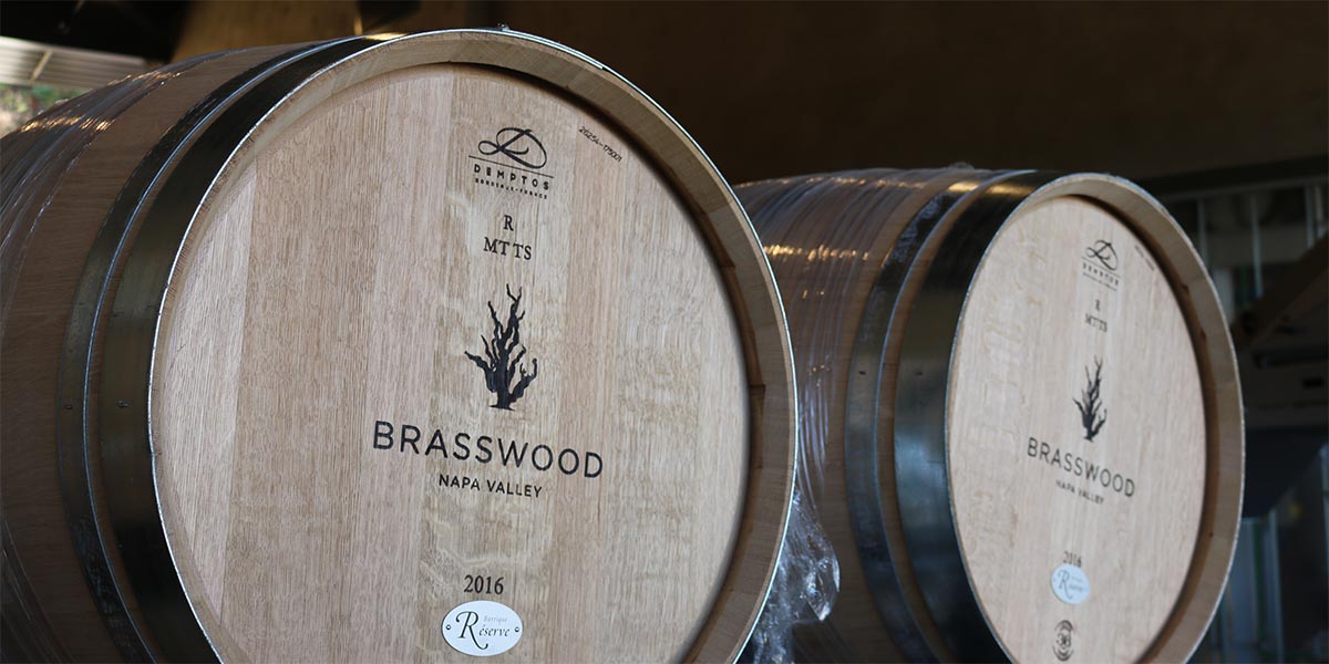 Wine Barrells at Meals at Brasswood Bar and Kitchen