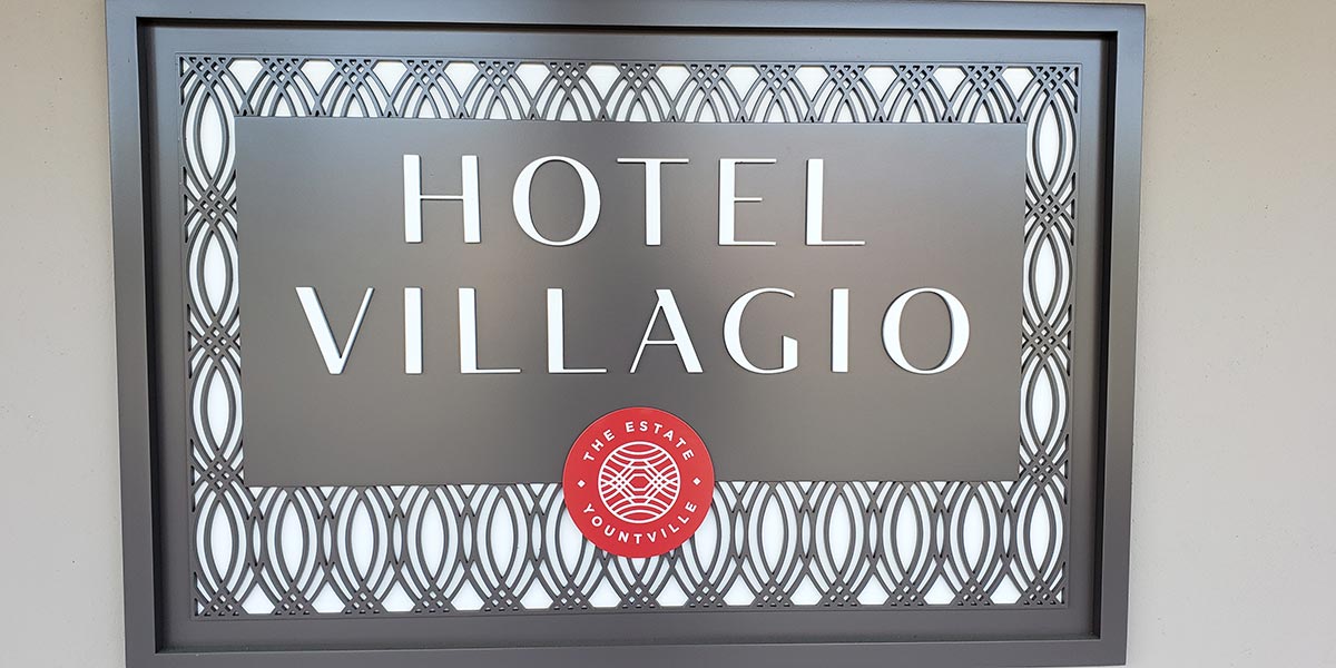 Hotel Villagio Napa Sign