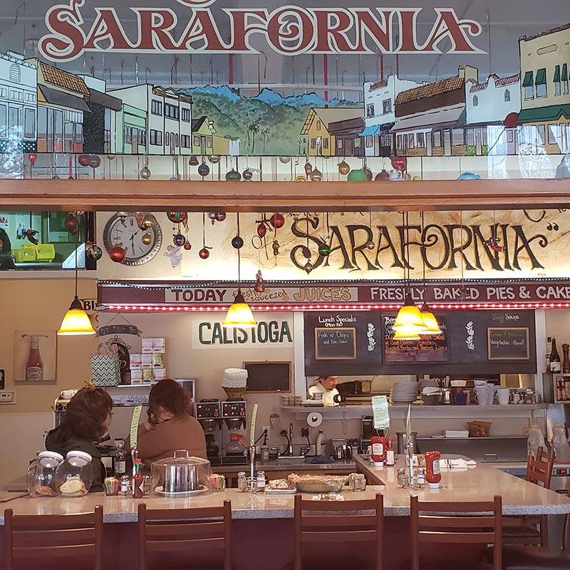 Serving Counter at Cafe Sarafornia