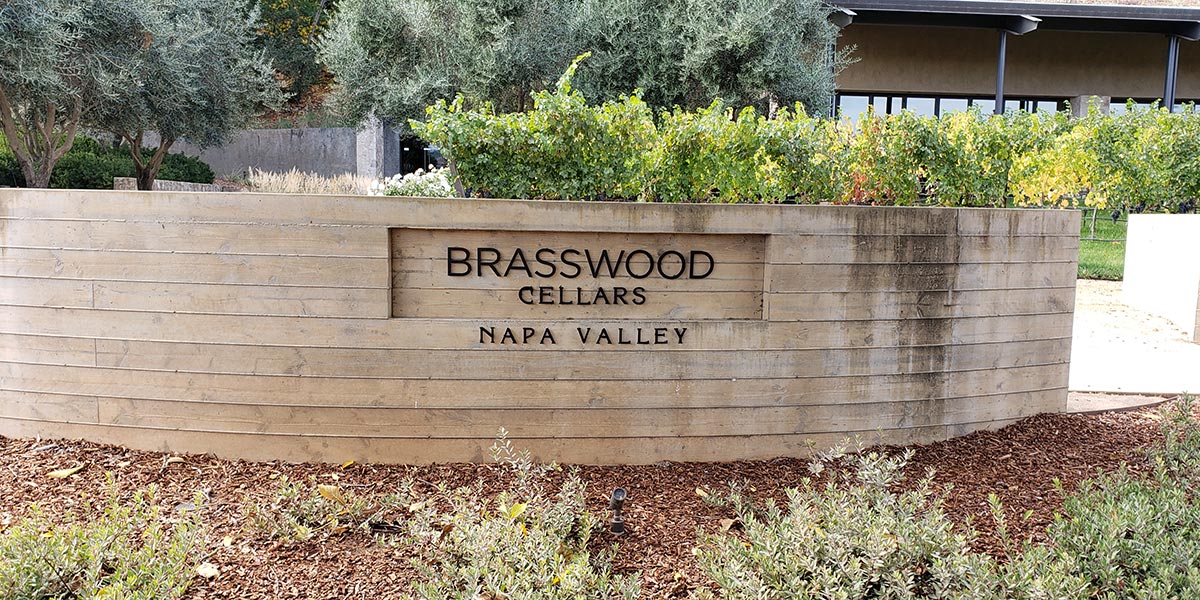 Brasswood Cellars Sign