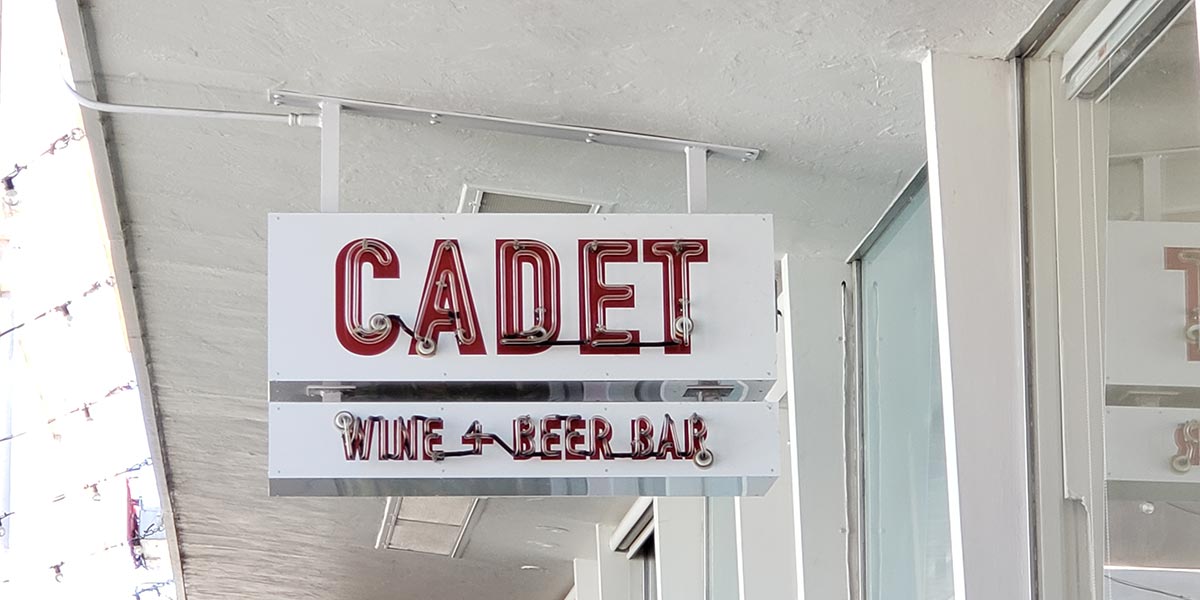 Cadet Wine and Beer Bar Sign