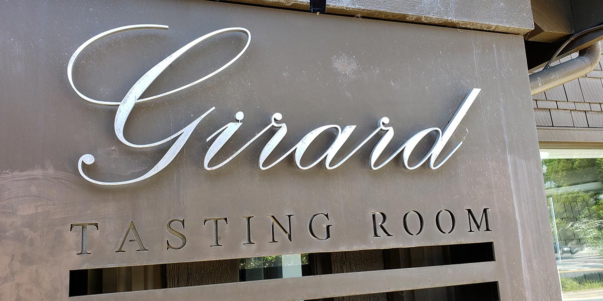 Girard Tasting Room Yountville Sign