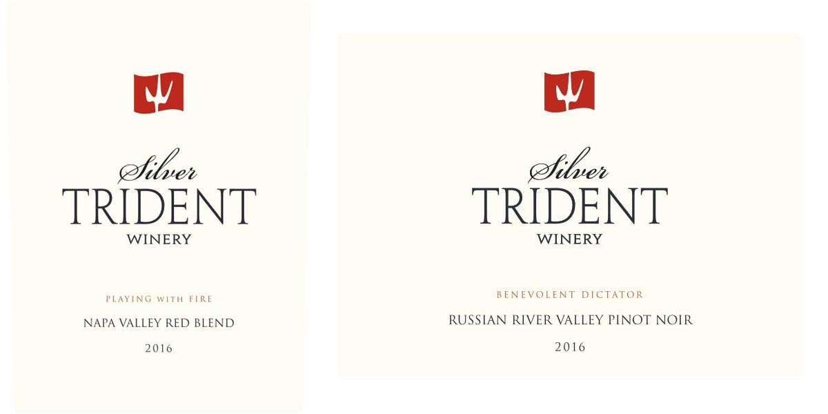Silver Trident Winery Wine Label
