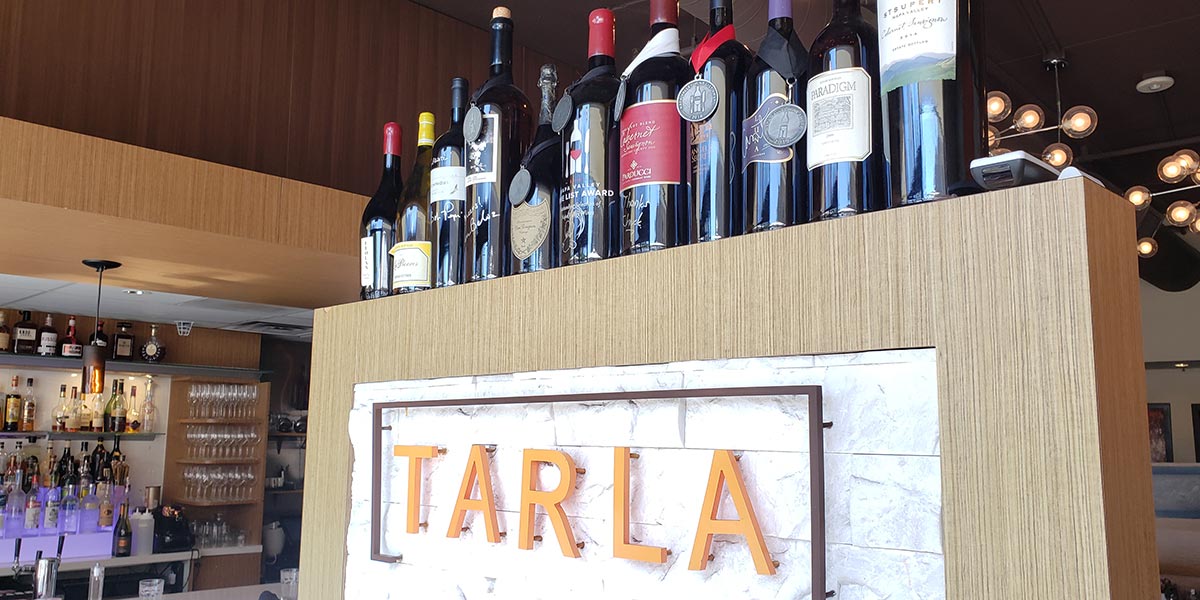 Tarla Mediterranean Bar Sign and Wines Collection