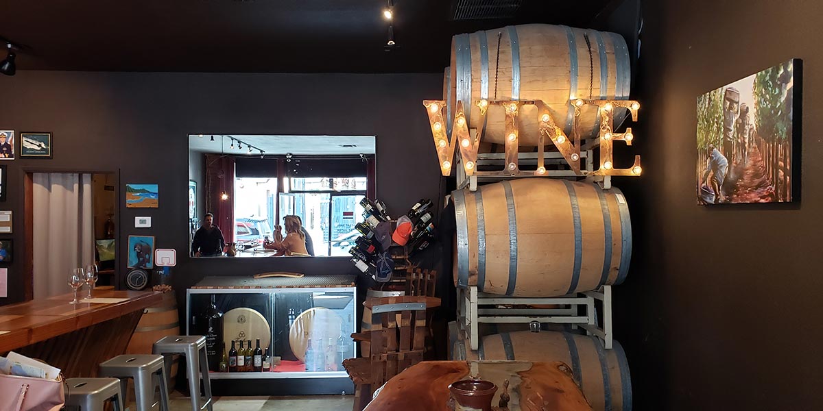 Wine Barrels at Trahan Winery Tasting Room
