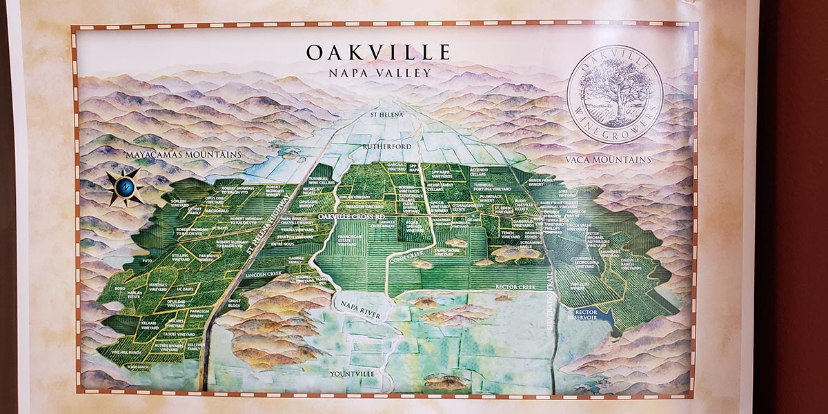 Oakville Map Wines at Wine Country Connection